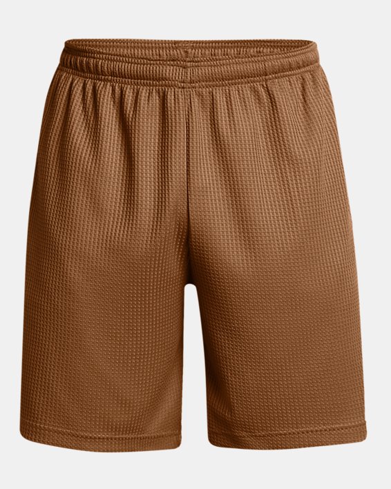 Men's UA Rival Waffle Shorts in Brown image number 4